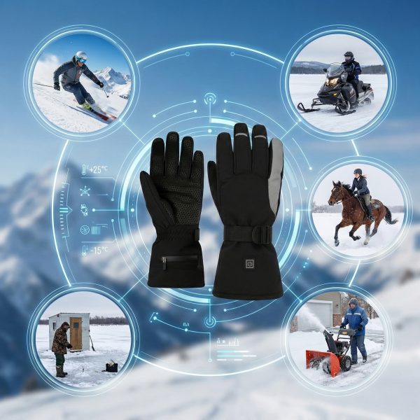 JHG11 Versatile Heated Gloves - Ideal for Night Riding, Industrial Work, and Winter Sports