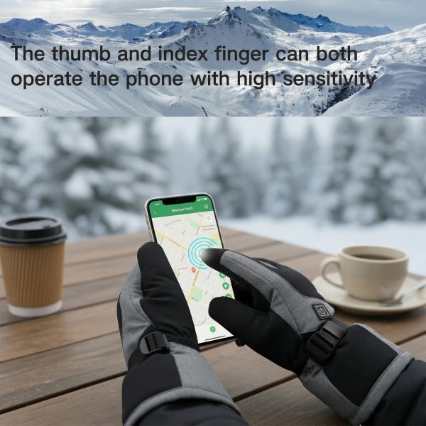 JHG13 Touchscreen Compatible Heated Gloves - High Sensitivity Smart Operation