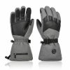 JHG14 Heather Gray Heated Gloves - Professional Front and Back View