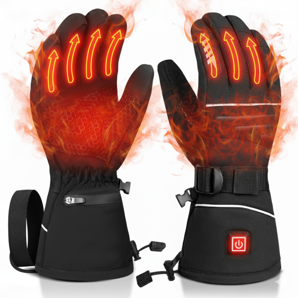 JHG28 Heating Map - Five Fingers and Full Back of Hand Warmth - Long Cuff Protection