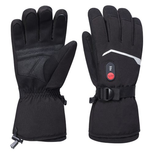 JHG30 Wholesale Heated Ski Gloves - Professional Black Waterproof Exterior - Factory Source