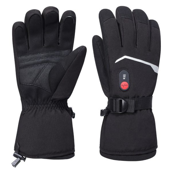 JHG30 Wholesale Heated Ski Gloves - Professional Black Waterproof Exterior - Factory Source