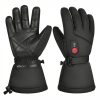 JHG34 Professional Black Heated Gloves - Front and Back Product View