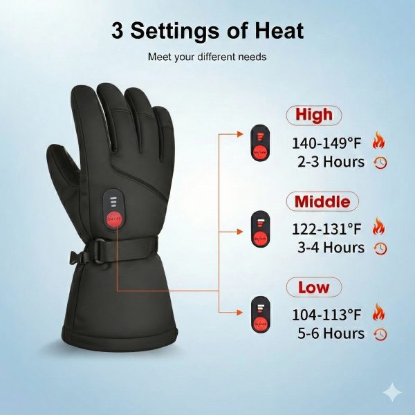 JHG34 Heat Settings and Battery Duration - High Middle Low Modes