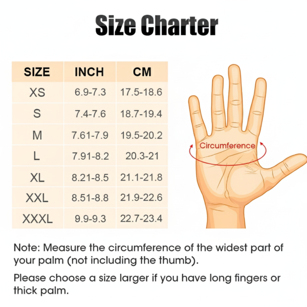 JHG33/JHG34 Size Measurement Guide - XS to 3XL for Global Partners