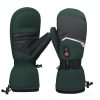 JHG37 Forest Green Heated Ski Mittens - Product Overview
