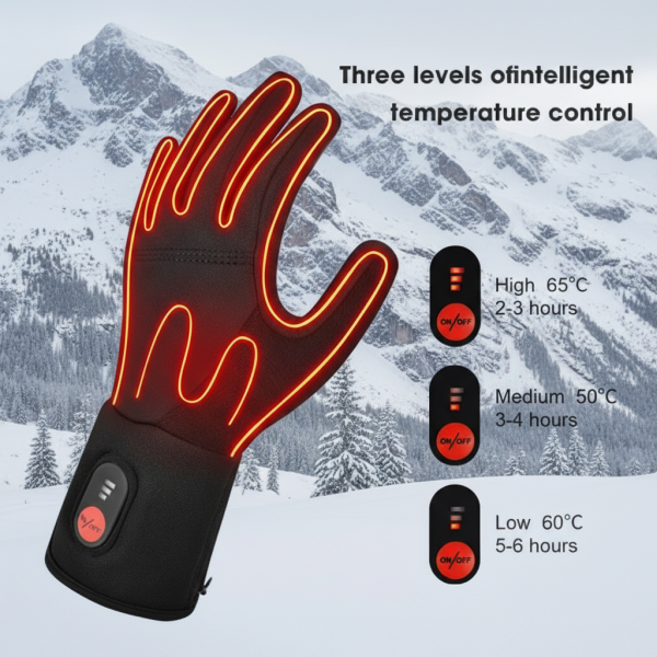 JHG40 Hand Heating Map - Full Finger and Back of Hand Warmth - 3 Level Control