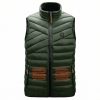 JHV02 V-Quilted Heated Vest Front View - Wholesale Factory Source - 3 Zone