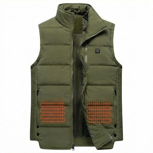 JHV04 Stand Collar Heated Vest Wholesale - 3-Zone Factory Source