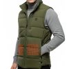 JHV04 Military Green Heated Vest Model View - Rugged Outdoor Style