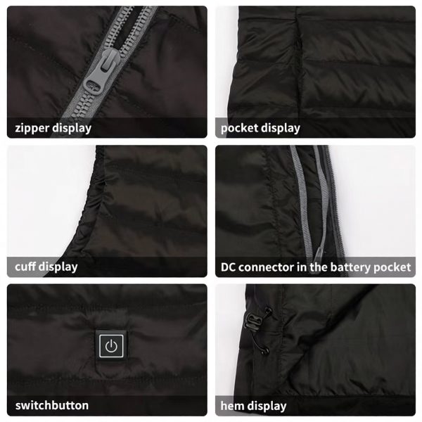 JHV13 Quality Details - YKK SBS Zipper Head and DC Connector in Battery Pocket