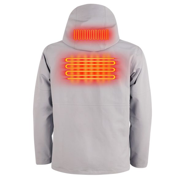 JHV14 Heated Jacket Back View - Upper Back and Neck Thermal Area - rofessional Winter Gear
