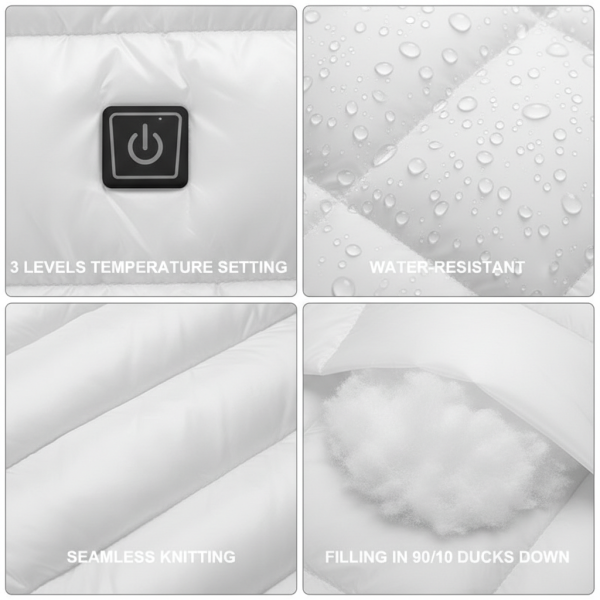 JHV15 Quality Details - Seamless Knitting and Water-Resistant Shell - 90/10 Duck Down