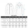 JHV15 Heated Jacket Size Chart - M to 3XL Measurement Table