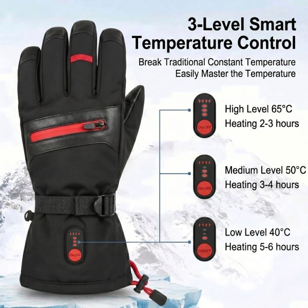 JHG42 heated gloves with 3 level temperature control system