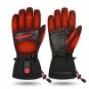 Goat-skin leather heated gloves JHG42 OEM manufacturer with 7.4V heating system