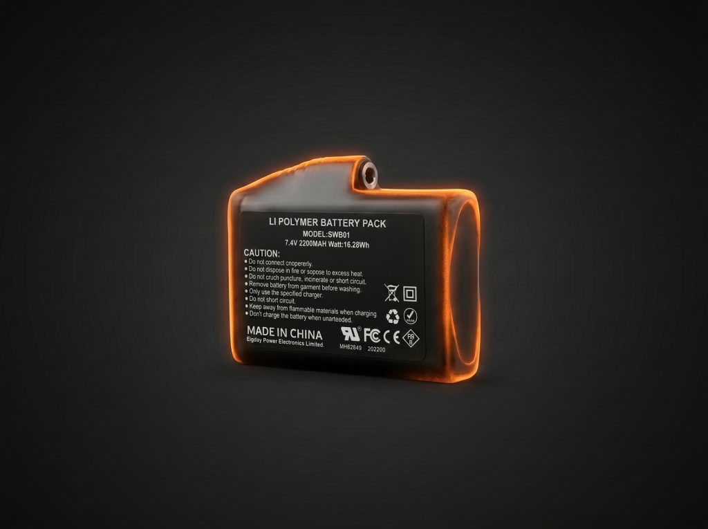 7.4V li-polymer rechargeable battery pack for stable heated apparel heating system power supply
