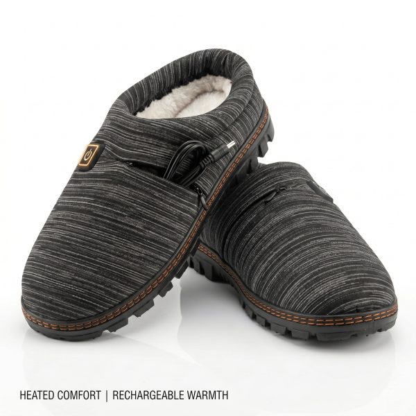 JHB02 rechargeable heated slippers side view