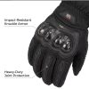 JHG45 heated motorcycle gloves knuckle hard shell protection and finger joint guard details