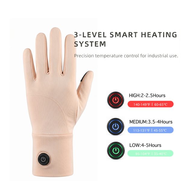 JONE JHG47 heated gloves temperature settings and heating levels with mode display