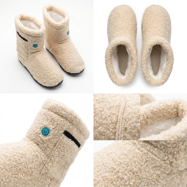 JONE JHB03 Heated Booties Detail View Showing Battery Pocket and Plush Interior