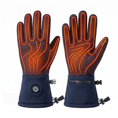 jhg44-dual-sided-heated-gloves-heating-zones-diagram JHG44 dual-sided heated gloves heating zones diagram showing palm, back of hand, and fingers heating coverage