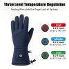 jhg44-dual-sided-heated-gloves-three-temperature-levels JHG44 dual-sided heated gloves three-level temperature regulation settings: High 60-65°C, Middle 50-55°C, Low 40-45°C