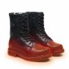 JHB07 heated tactical boots with orange honeycomb heating visualization across toe and outsole