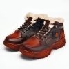 JHB09 Men's Heated Boots - Heating Zone Visualization JHB09 men's heated boots with orange honeycomb heating visualization across foot and sole