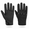 JLG05 LED Work Gloves - Main Product Shot JLG05 LED work gloves in black showing four knuckle-mounted LED pods, anti-slip silicone honeycomb palm and Velcro wrist strap, pair front and back view