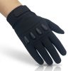 JLG05 LED Work Gloves - Worn View JLG05 LED work glove worn on hand showing four knuckle LED pods and Velcro wrist strap, three-quarter view