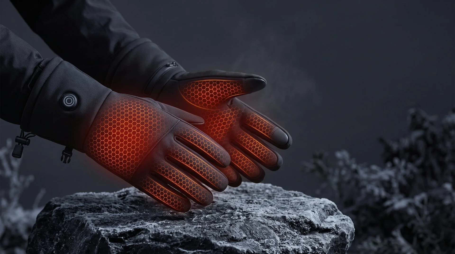 J ONE heated gloves with dual-sided heating across the palm, back of hand and fingers